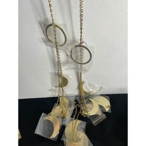 Mkono Moon Phase Garland Gold Metal Wall Hanging Celestial Boho Home Decor 55"